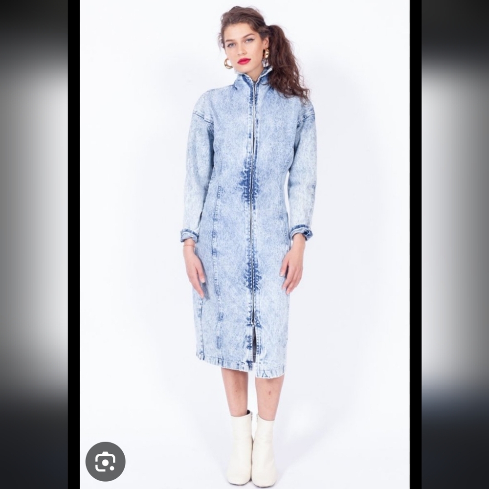 Vintage 90s Paris Blues Dress